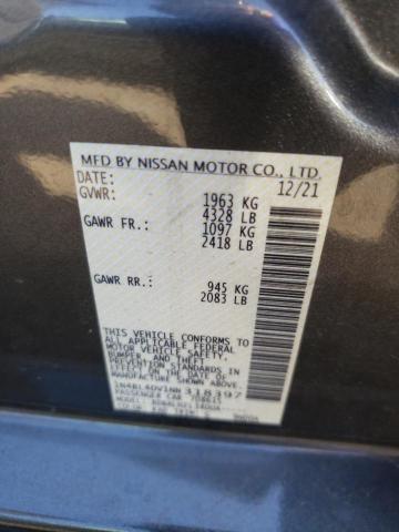 1N4BL4DV1NN318397 - 2022 NISSAN ALTIMA SV  photo 10