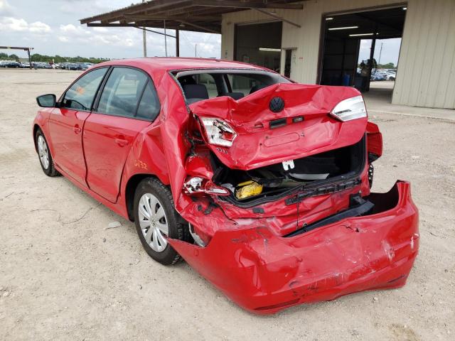 3VW2K7AJ4DM237979 - 2013 VOLKSWAGEN JETTA BASE 红色 照片 3