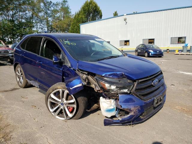 2FMTK4AP4FBC42285 - 2015 FORD EDGE SPORT BLUE photo 1