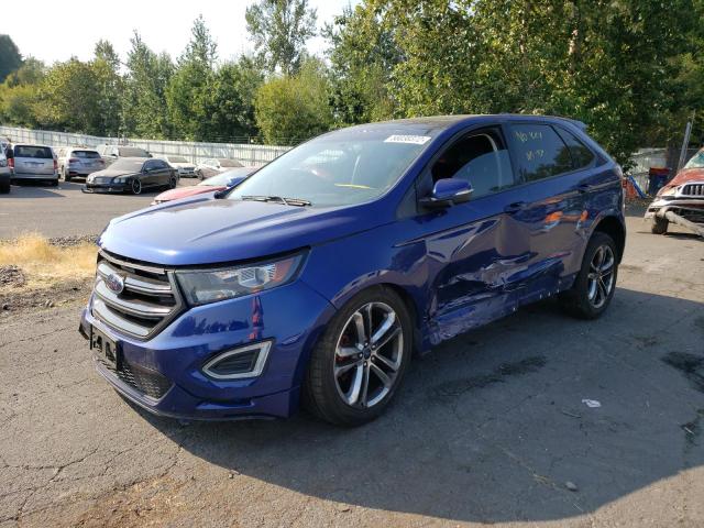 2FMTK4AP4FBC42285 - 2015 FORD EDGE SPORT BLUE photo 2