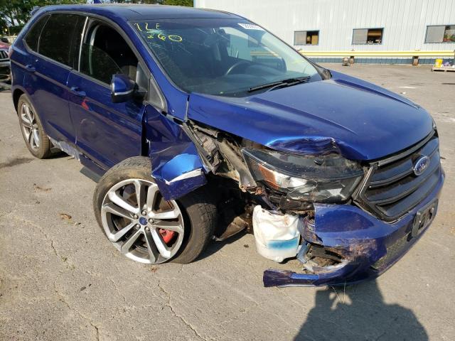 2FMTK4AP4FBC42285 - 2015 FORD EDGE SPORT BLUE photo 9