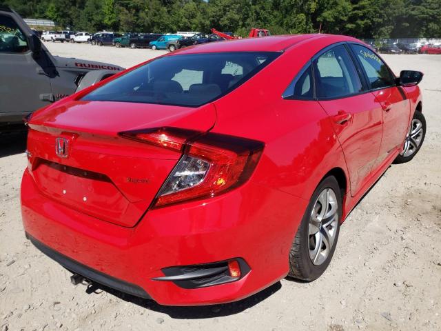 2HGFC2F57GH528190 - 2016 HONDA CIVIC LX RED photo 4