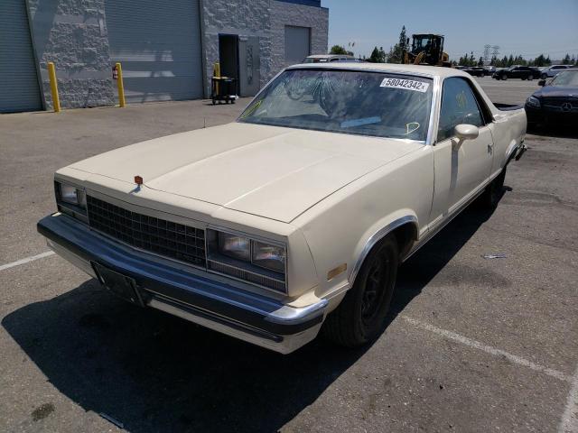 1GCCW80A6ER166013 - 1984 CHEVROLET EL CAMINO CREAM photo 2