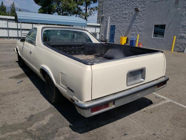 1GCCW80A6ER166013 - 1984 CHEVROLET EL CAMINO CREAM photo 3