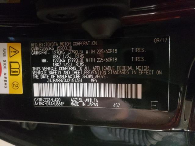 JTJBARBZ0J2151381 - 2018 LEXUS NX 300 BAS 黑色 照片 10