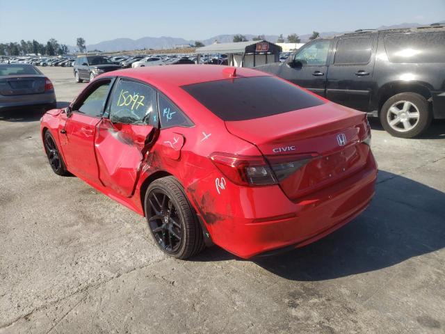 2HGFE2F51NH524546 - 2022 HONDA CIVIC SPOR RED photo 3