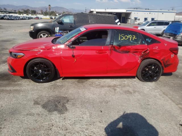 2HGFE2F51NH524546 - 2022 HONDA CIVIC SPOR RED photo 9