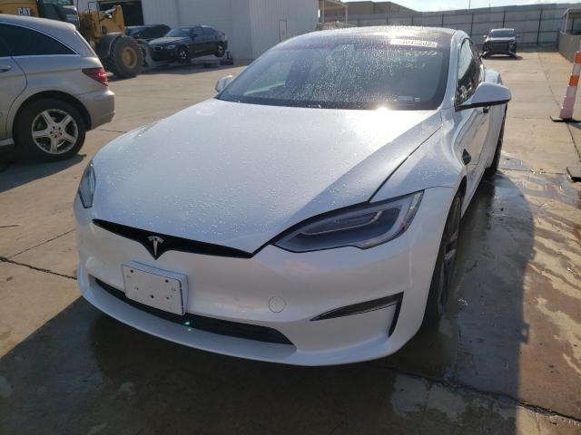5YJSA1E56MF429313 - 2021 TESLA MODEL S Սպիտակ լուսանկար 2
