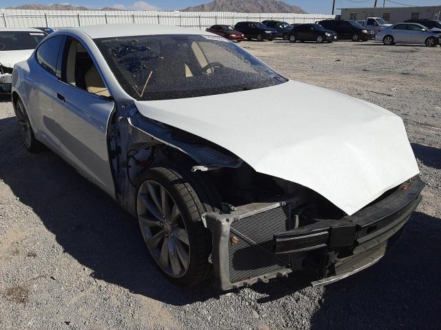 5YJSA1CP1DFP04607 - 2013 TESLA MODEL S Սպիտակ լուսանկար 1