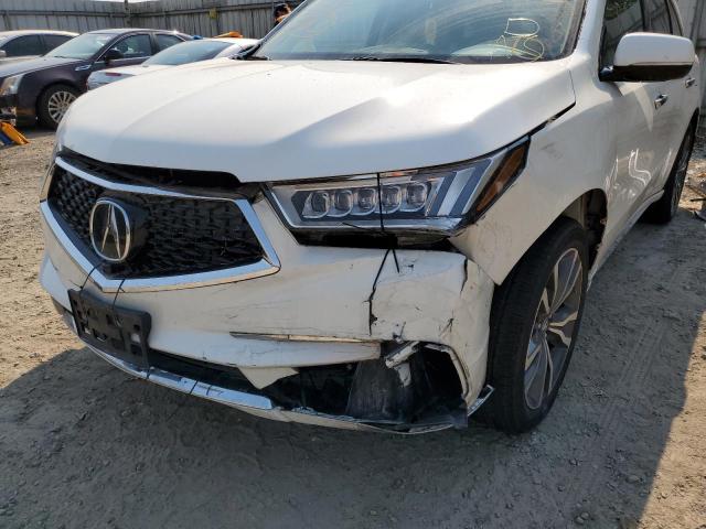 5J8YD4H85KL011068 - 2019 ACURA MDX ADVANC WHITE photo 9