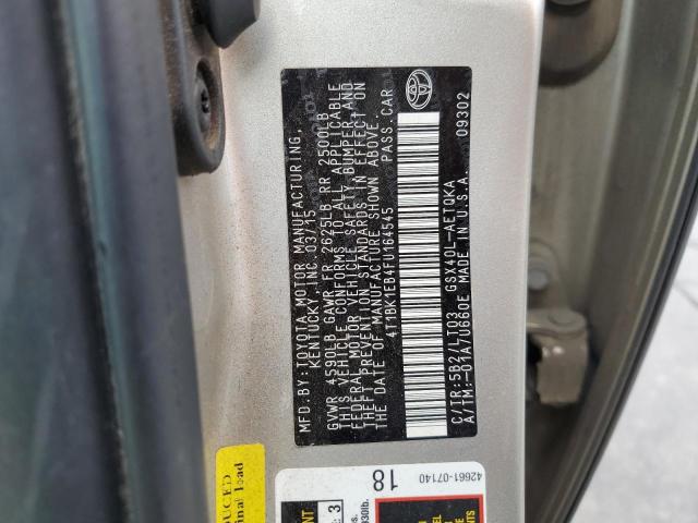 4T1BK1EB4FU164545 - 2015 TOYOTA AVALON XLE TAN photo 10