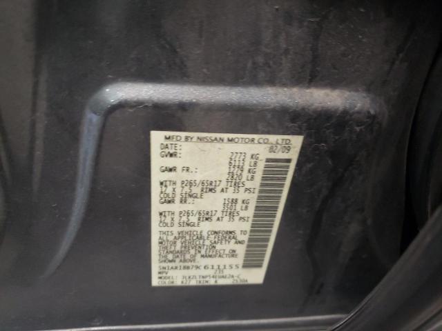 5N1AR18B79C611155 - 2009 NISSAN PATHFINDER S  photo 10