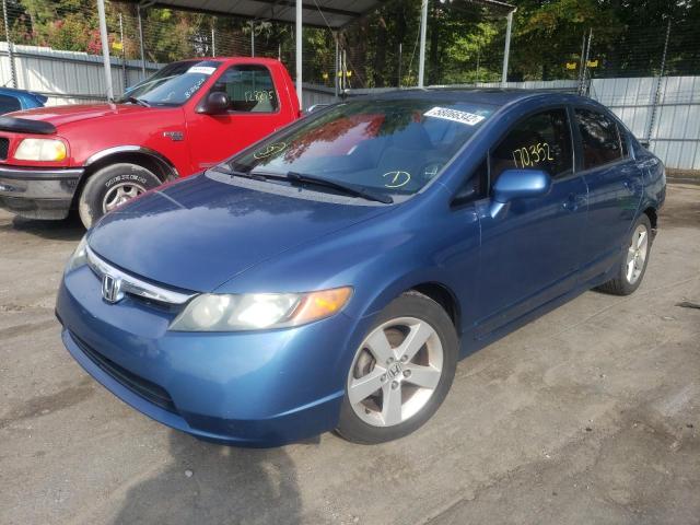 1HGFA16837L114112 - 2007 HONDA CIVIC EX BLUE photo 2