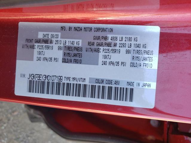 JM3KFBEY3M0107199 - 2021 MAZDA CX-5 SIGNA RED photo 10