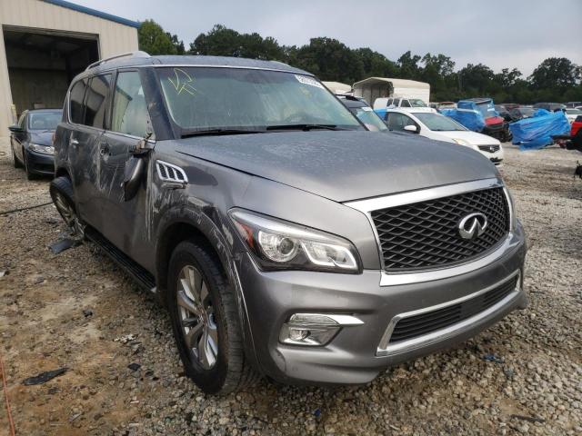 JN8AZ2NE7F9083347 - 2015 INFINITI QX80 GRAY photo 1