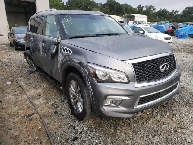 JN8AZ2NE7F9083347 - 2015 INFINITI QX80 GRAY photo 10