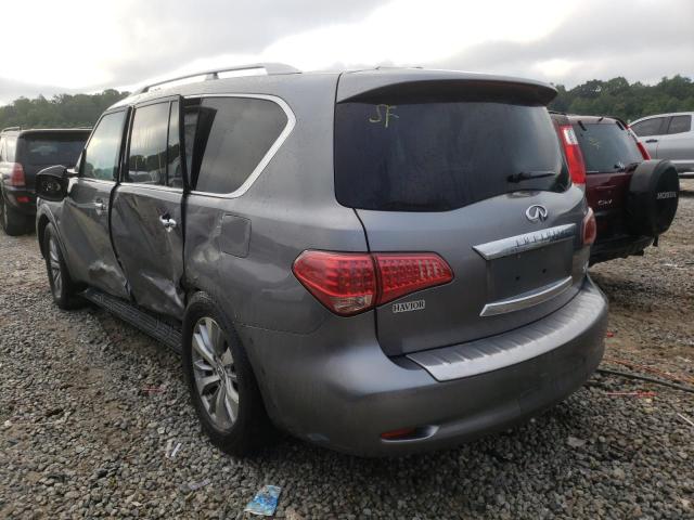 JN8AZ2NE7F9083347 - 2015 INFINITI QX80 GRAY photo 3