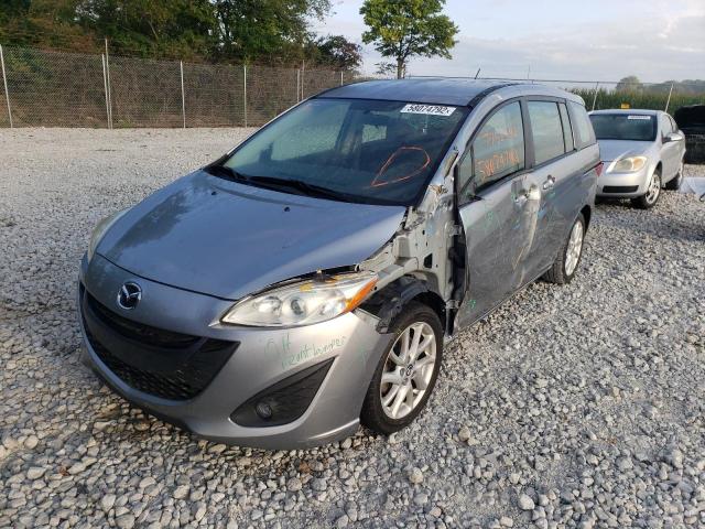 JM1CW2CL4E0166381 - 2014 MAZDA 5 TOURING SILVER photo 2