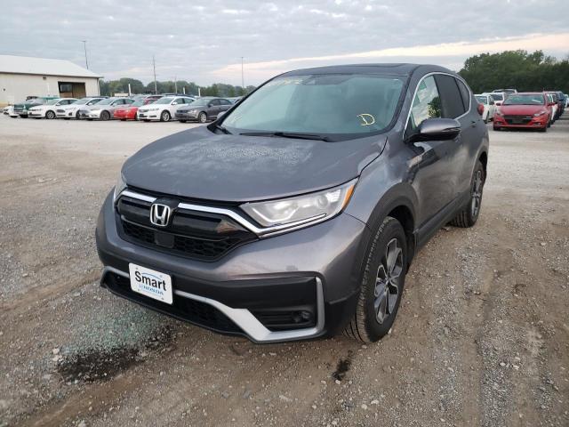 5J6RW2H81NL001556 - 2022 HONDA CR-V EXL GRAY photo 2