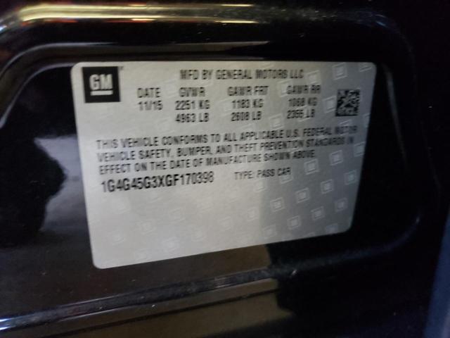 1G4G45G3XGF170398 - 2016 BUICK LACROSSE SPORT TOURING  photo 10