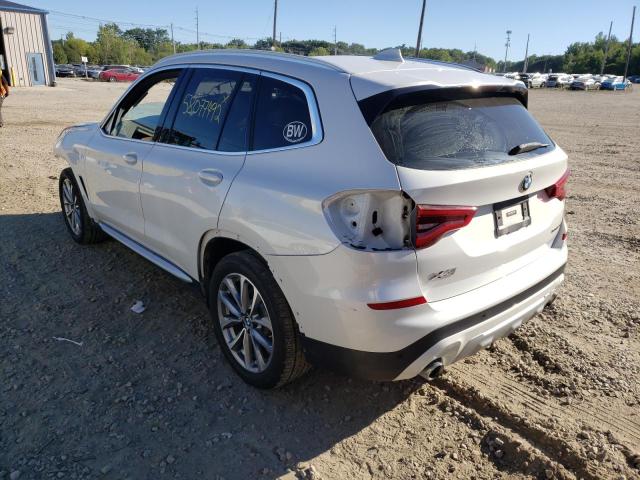 5UXTR9C52KLD97454 - 2019 BMW X3 XDRIVE3 WHITE photo 3
