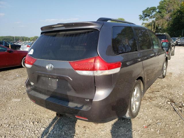 5TDKK3DCXBS016019 - 2011 TOYOTA SIENNA LE GRAY photo 4