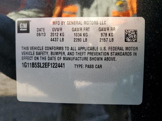 1G11B5SL2EF122441 - 2014 CHEVROLET MALIBU LS 黑色 照片 10