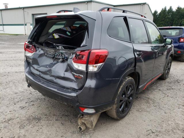 JF2SKARC5MH573443 - 2021 SUBARU FORESTER S GRAY photo 4