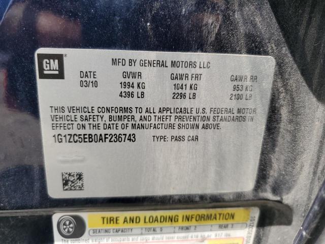 1G1ZC5EB0AF236743 - 2010 CHEVROLET MALIBU 1LT  照片 10