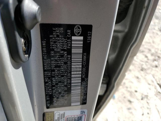 4T1BF32K15U099348 - 2005 TOYOTA CAMRY LE GRAY photo 10