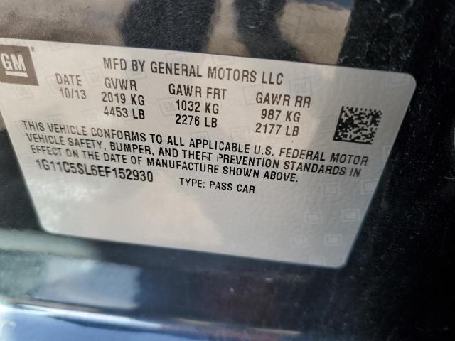 1G11C5SL6EF152930 - 2014 CHEVROLET MALIBU 1LT  ფოტო 10