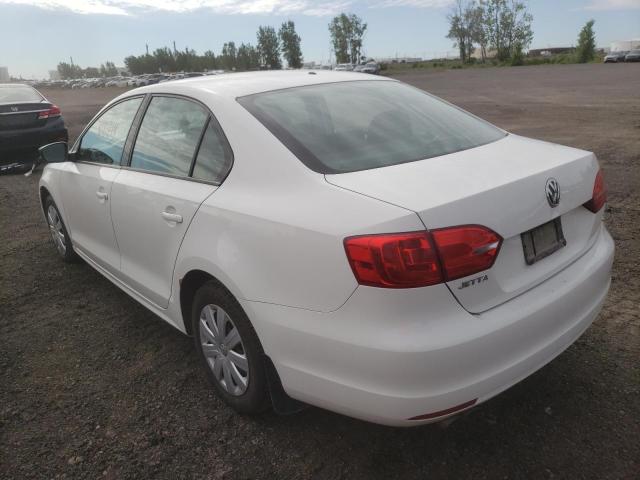 3VW1K7AJ7DM316137 - 2013 VOLKSWAGEN JETTA BASE WHITE photo 3