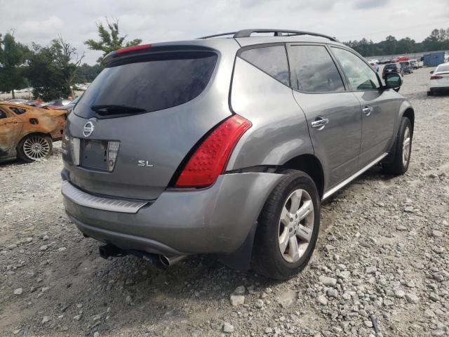 JN8AZ08T57W500126 - 2007 NISSAN MURANO SL GRAY photo 4