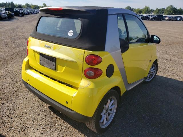 WMEEK31X18K076065 - 2008 SMART FORTWO PAS 黄色 照片 4
