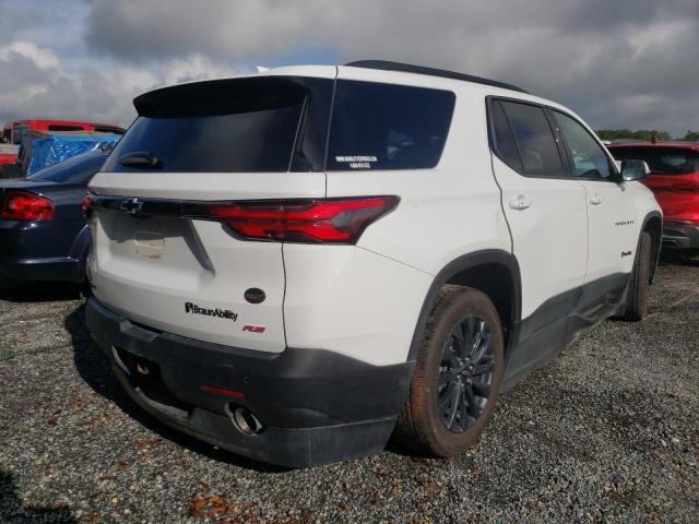 1GNERJKW7NJ106456 - 2022 CHEVROLET TRAVERSE R WHITE photo 4