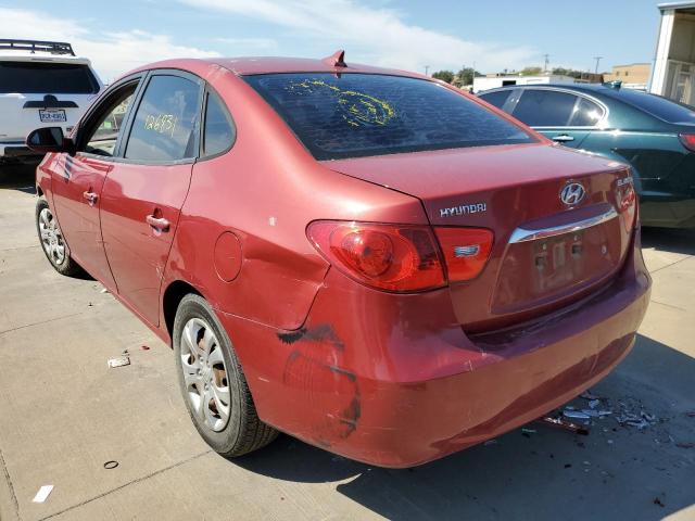 KMHDU4AD0AU956079 - 2010 HYUNDAI ELANTRA BL MAROON photo 3