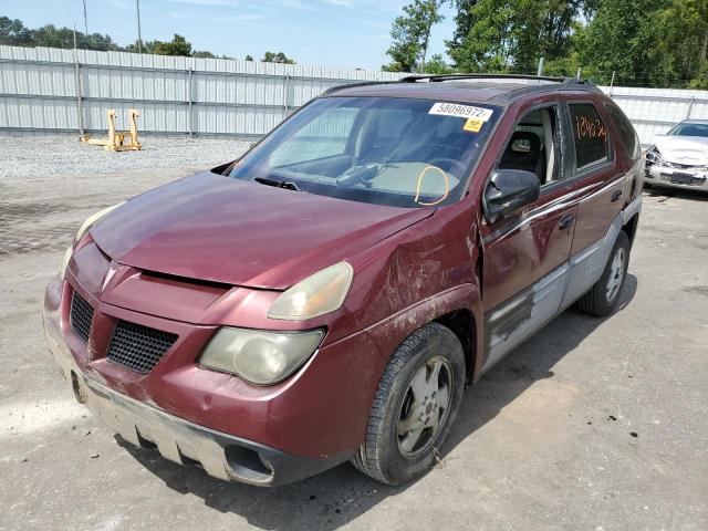 3G7DB03E41S544013 - 2001 PONTIAC AZTEK BURGUNDY photo 2