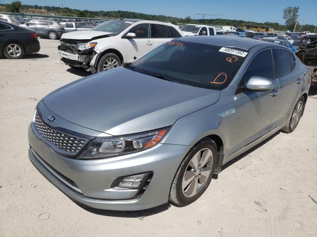 KNAGN4ADXG5098294 - 2016 KIA OPTIMA HYB SILVER photo 2