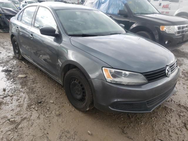 3VW2K7AJ2EM227906 - 2014 VOLKSWAGEN JETTA BASE GRAY photo 1
