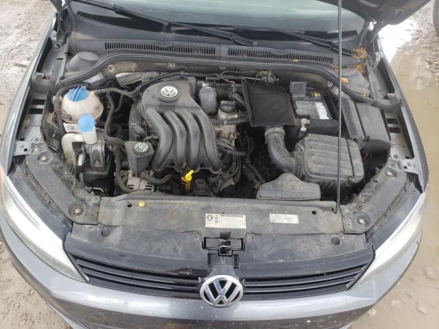 3VW2K7AJ2EM227906 - 2014 VOLKSWAGEN JETTA BASE GRAY photo 7