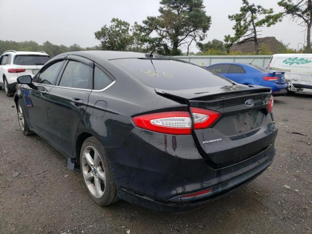 3FA6P0H70DR316050 - 2013 FORD FUSION BLACK photo 3