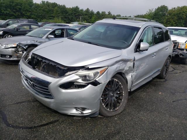 5N1AL0MM4DC307177 - 2013 INFINITI JX35 SILVER photo 2