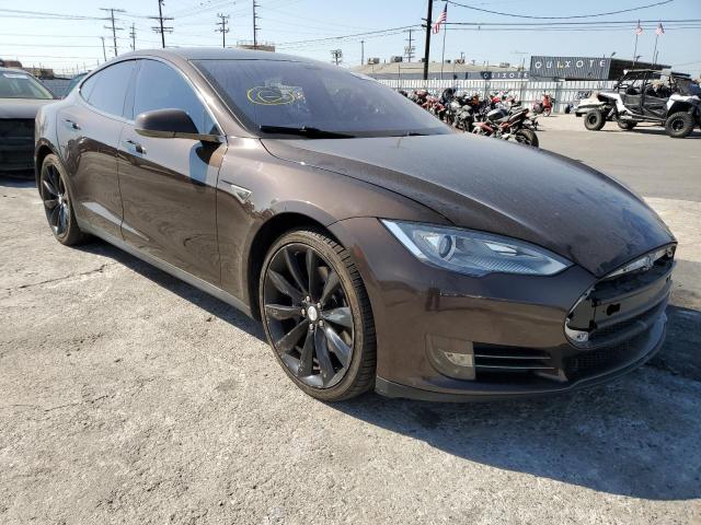 5YJSA1DP7DFP06229 - 2013 TESLA MODEL S Շագանակագույն լուսանկար 1