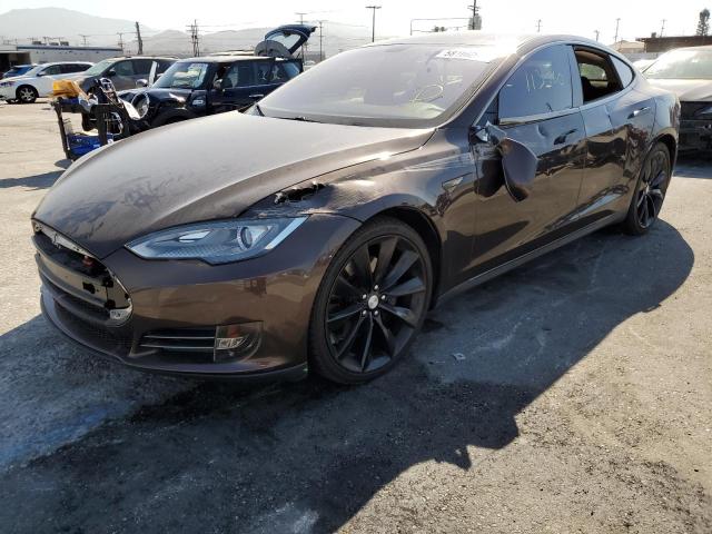 5YJSA1DP7DFP06229 - 2013 TESLA MODEL S Շագանակագույն լուսանկար 2