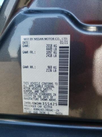 1N4BL4DW1MN355425 - 2021 NISSAN ALTIMA SV GRAY photo 10