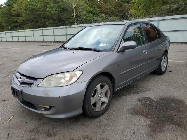 2HGES267X4H549482 - 2004 HONDA CIVIC EX GRAY photo 2