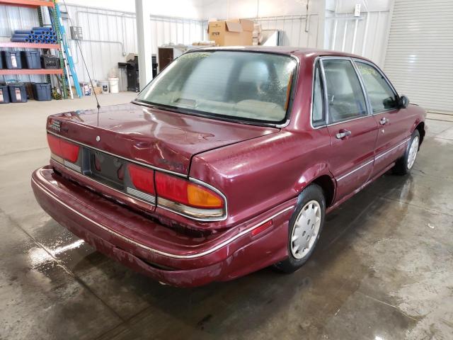 JA3CR46V1NU023668 - 1992 MITSUBISHI GALANT MAROON photo 4