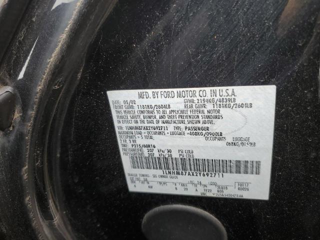 1LNHM87AX2Y692711 - 2002 LINCOLN LS 石墨色 照片 10