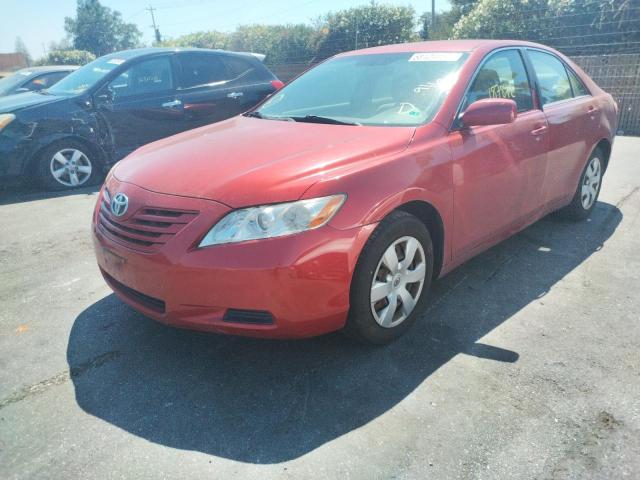 4T1BE46K77U140913 - 2007 TOYOTA CAMRY CE RED photo 2