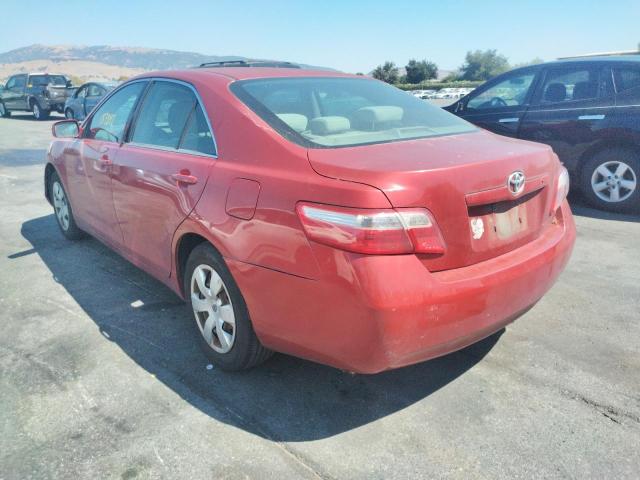 4T1BE46K77U140913 - 2007 TOYOTA CAMRY CE RED photo 3